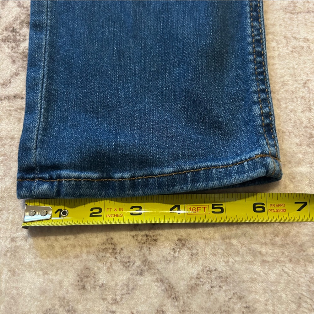 Kut from the Kloth Elizabeth Fab Ab Crop Straight Leg High Rise Blue Jeans Sz 00 - Picture 6 of 6